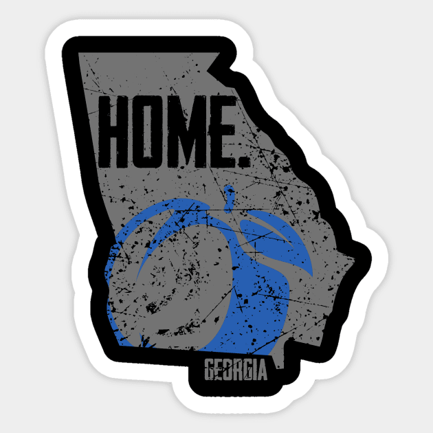 Georgia is My Home Dark Splatter Sticker by EJTees